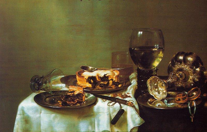 Willem Claesz Heda Breakfast Still Life with Blackberry Pie oil painting picture